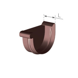 Заглушка жолоба пластикова  права ліва водостічної системи Gamrat